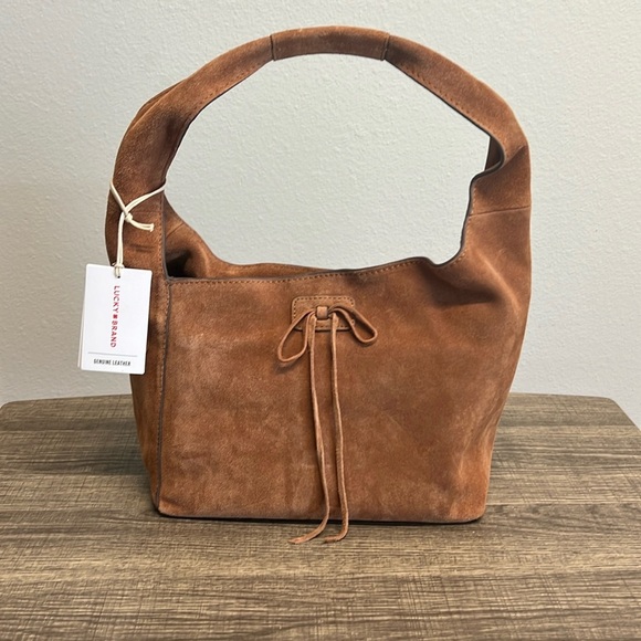 Lucky Brand | Leather Hobo Bag ~ “Honey Tan” - Picture 12 of 15